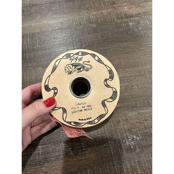 Weather proof Acetate Flocked Florist Ribbon 1.5” Roll Calico 40yds 60’s Floral - Picture 6 of 6